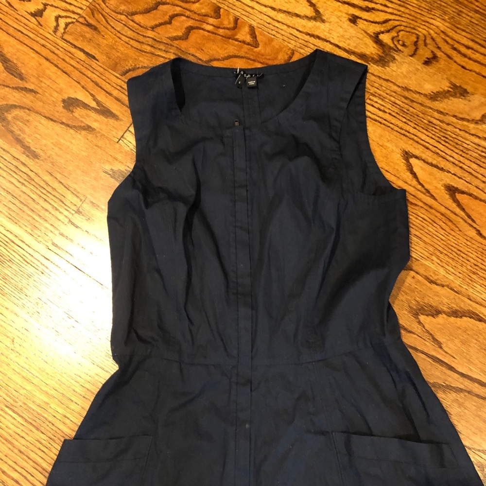 Theory Navy Front Zipper Dress 6 - Picture 8 of 8